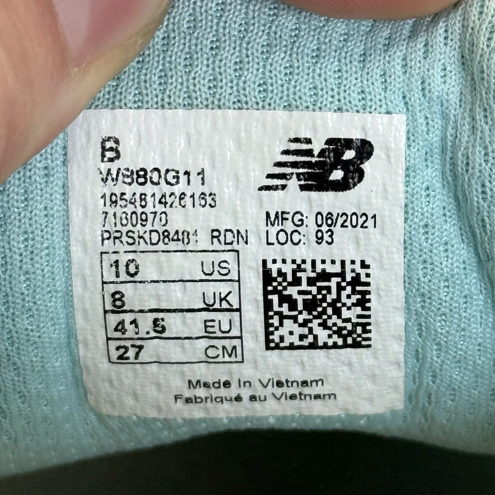 New Balance Women's‎ Fresh Foam 880v11 Running Shoes Pale Blue Mango Size 10